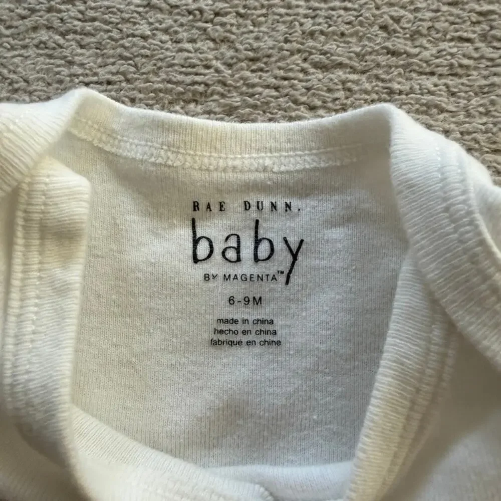Rae Dunn Baby One Piece Pajama 6-9M 